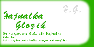 hajnalka glozik business card